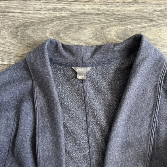 Eddie Bauer Fleece Camp Long Sleeve Cardigan Sweater Blue Size Small - Picture 4 of 6